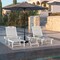 Flash Furniture White Adjustable Chaise Lounger with Cupholder, 2PK 2-LE-HMP-2017-414-WT-GG - alternate 4